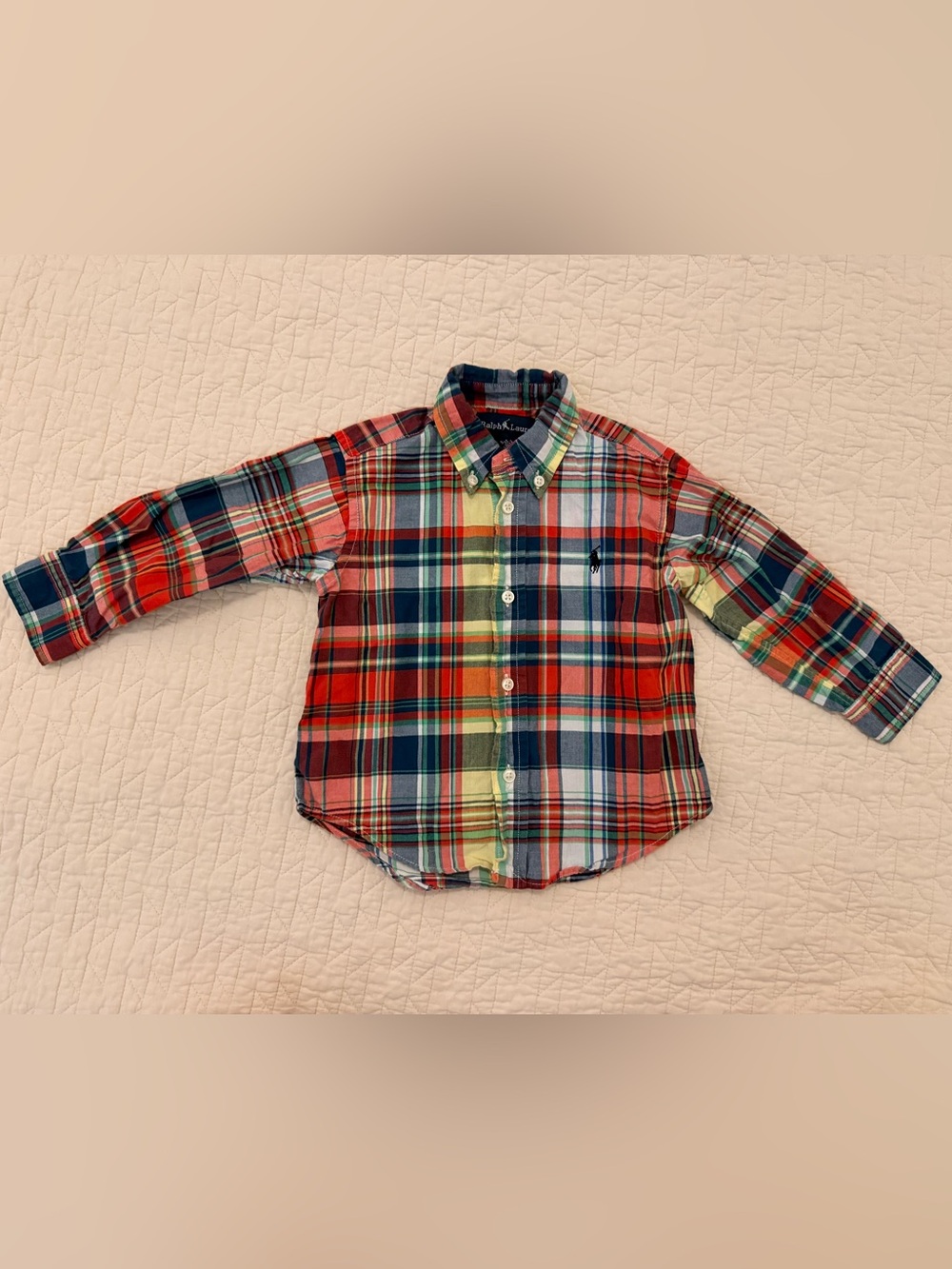 Ralph Lauren Boys Multicolor Plaid Button-Down Shirt